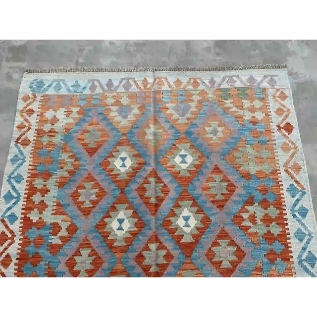 Islamic Nomad Carpets Handmade Kilim Rug For Sale - Image 3 of 11