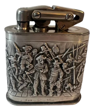 Karl Wieden German Silver Plated Repoussé Night Watch Cigar 420 Table Lighter