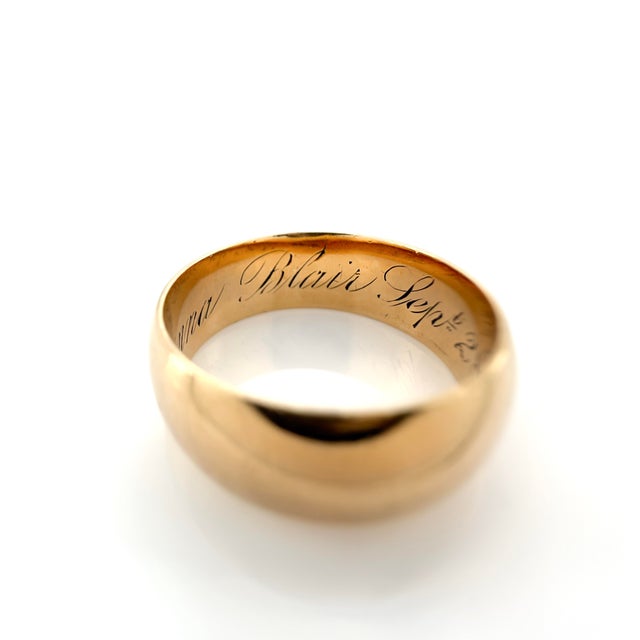 Late 20th Century Late 20th Century Victorian Gold Band, Size 6.5 For Sale - Image 5 of 12