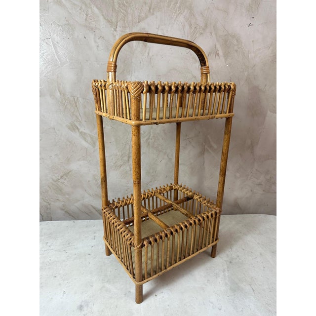 Vintage Rattan Bottle Holder, 1960 For Sale - Image 10 of 11