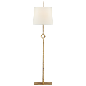 Visual Comfort Signature Cranston Buffet Lamp in Gilded Iron with Linen Shade
