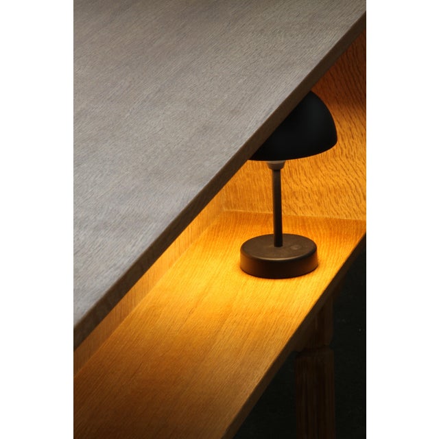 Vintage Danish Brutalist Oak Desk by Henning Kjærnulf, 1960s For Sale - Image 16 of 18