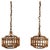 Italian Handcrafted Cane and Rattan Pendants Light in the style of Albini, 1960s, Set of 2 For Sale - Image 16 of 16