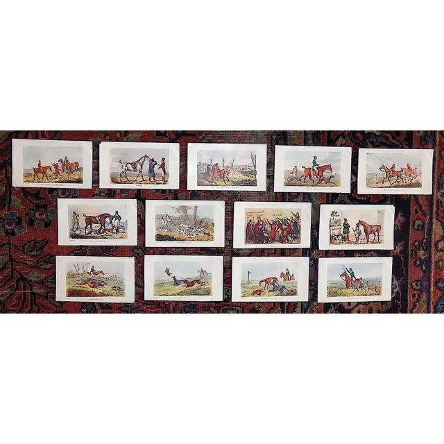 Red Authentic Antique (c.1903) Diminutive British Horse/Equine Sporting Lithographs - Set of 13 For Sale - Image 8 of 8