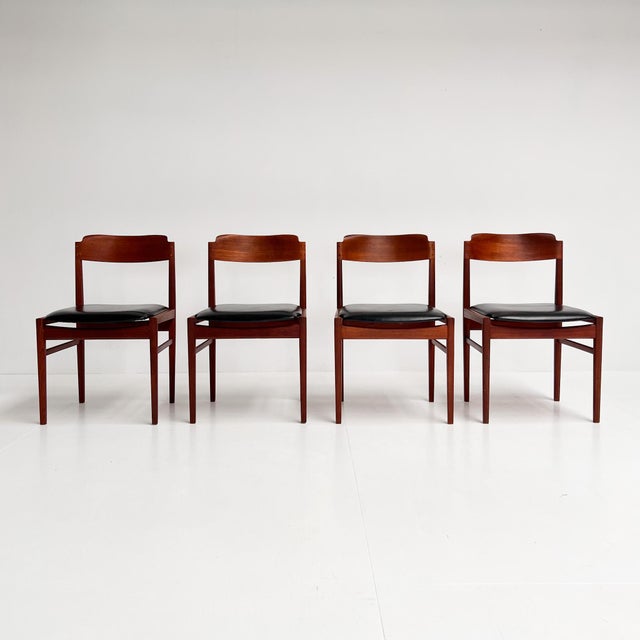 Mid-Century Danish Dining Chairs attributed to Henning Kjærnulf for Korup Stolefabrik, 1960s, Set of 4 For Sale - Image 18 of 18
