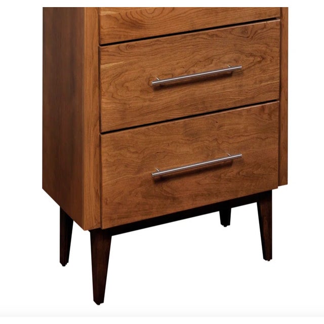 Mid-Century Modern 5-Drawer Solid Wood Dresser Green Bay Road For Sale - Image 3 of 4