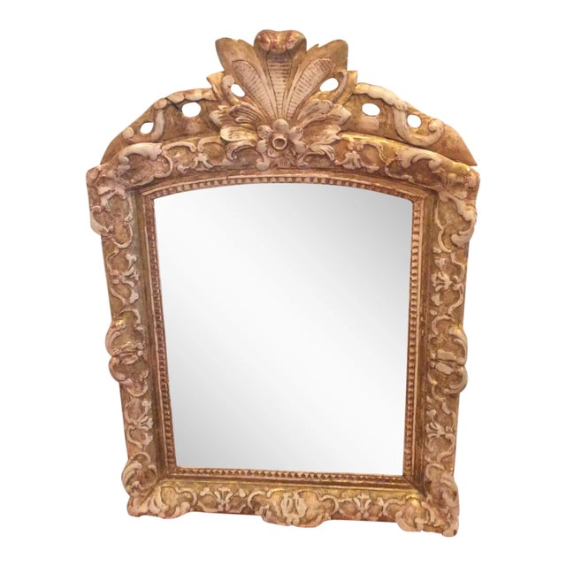 Antique French Giltwood and Gesso Mirror For Sale