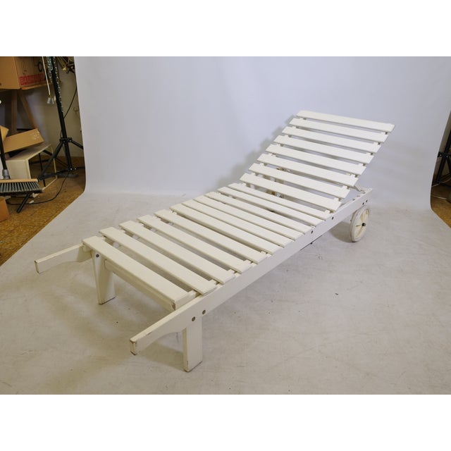 Mid-Century Wooden Riviera Garden Lounger from Triconfort, 1970s For Sale - Image 10 of 10