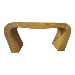 Pencil Reed Console Table in the Style of Gabriella Crespi For Sale