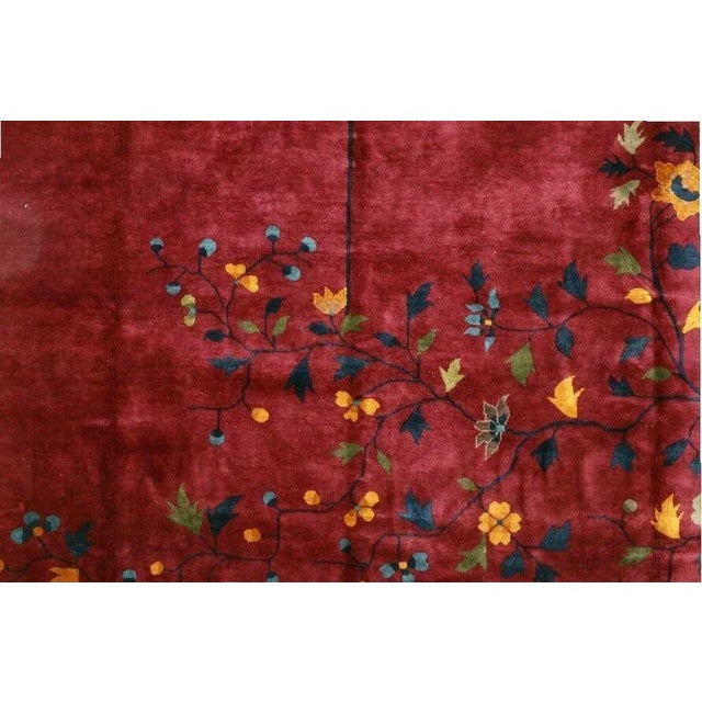 1920s Antique Mansion Size 12' X 19' Art Deco Chinese Rug For Sale - Image 4 of 7