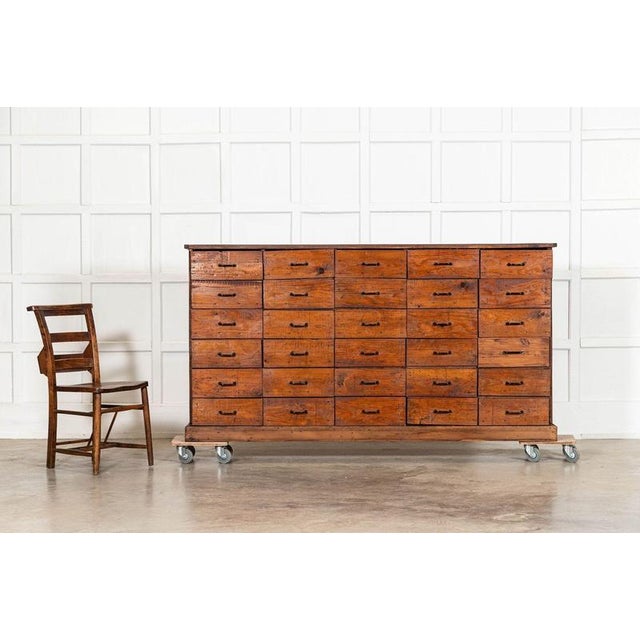 Large French Fruitwood Workshop Bank in Pine, 1920 For Sale - Image 3 of 14