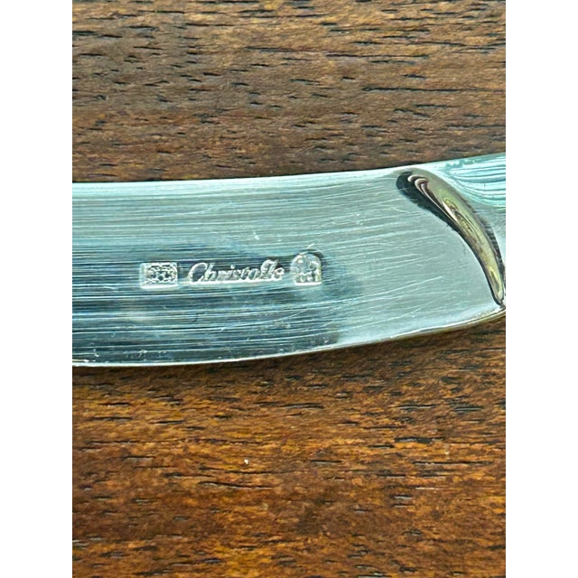 2020s Contemporary 2023 Christofle “Babylone” Silver Plated Butter Spreader Knives- Set of 2 For Sale - Image 5 of 5