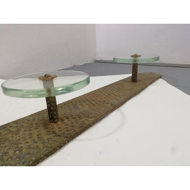 Mid-Century Modern Brass and Glass Coat Rack by Carlo Scarpa for Fontana Arte, Italy, 1950s For Sale - Image 3 of 16