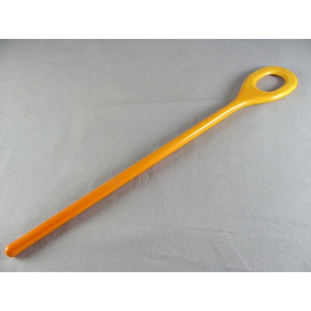 Mid-Century Machi Orange & Yellow Swirl Citrine Melamine Melmac Utensils - Set of 5 For Sale - Image 6 of 13