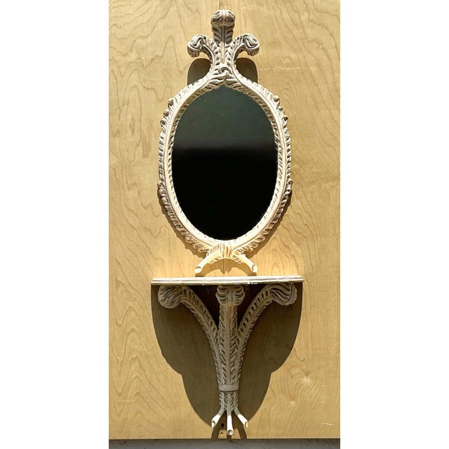 Vintage Console Wall Table With Mirror For Sale - Image 12 of 12