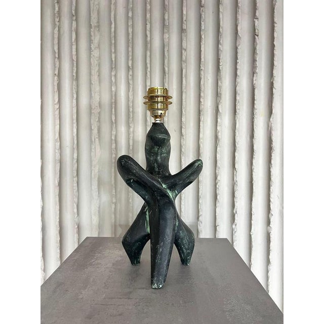 Ceramic Handmade Sculptural Ceramic Table Lamp, 1970s For Sale - Image 7 of 12