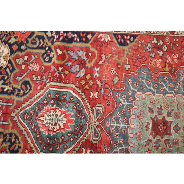 Antique Zabihi Collection Persian Serapi Foyer Size Rug - 4'9" x 6'10" For Sale - Image 12 of 12