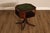 English 1940's Vintage Pair of Regency Style Mahogany Green Leather Top Pedestal Side Tables For Sale - Image 3 of 18