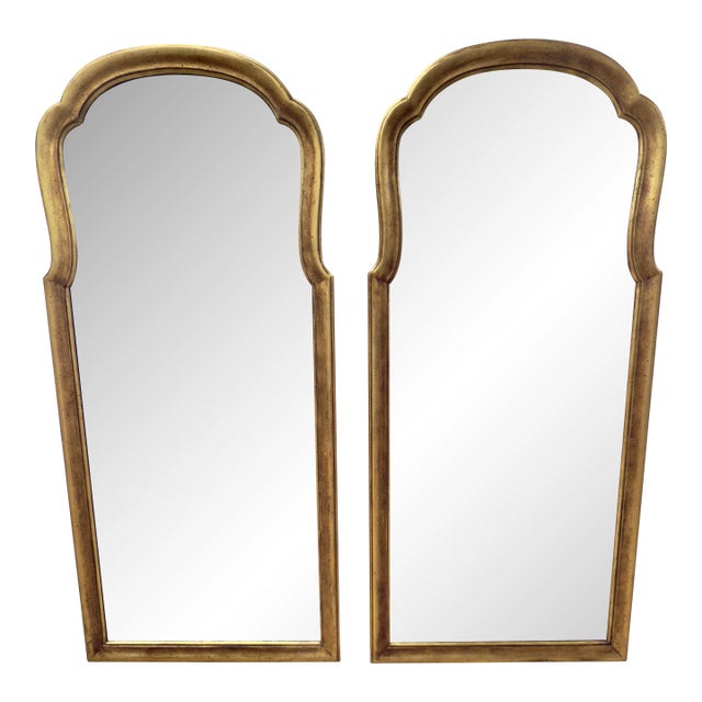 Stunning Vintage Drexel Gilt Wood Wall Mirrors – Elegant Home Decor for Timeless Style - Newly Painted and Hand Gilt - A Pair For Sale