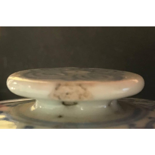 White Early 1900s Blue and White Asian Pierced Ceramic Incense Burner For Sale - Image 8 of 13