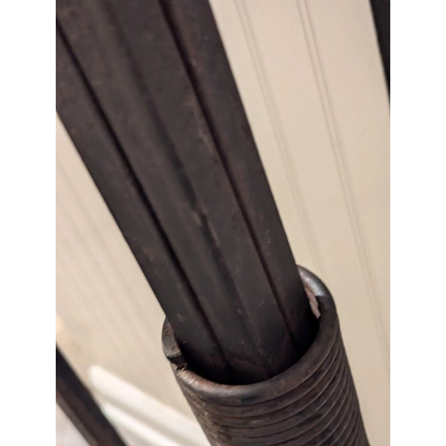 Brutalist Large Vintage Cast Iron Fireplace Tools Set- 5 Pieces For Sale - Image 3 of 8