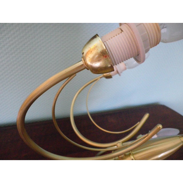 Cream Five-Arm Chandelier with Marble-Effect Tinted Glass Shades from Honsel Brand, Germany, 1970s For Sale - Image 8 of 18