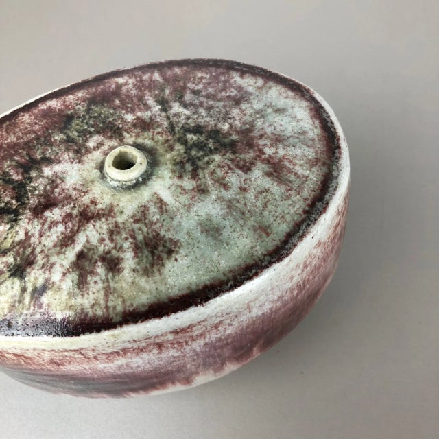 Ceramic Studio Pottery Vase from Bruno & Ingeborg Asshoff, 1960s For Sale - Image 11 of 17