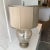European Crackle - Glass Lamp With Custom - Made Silk Shade For Sale - Image 10 of 11