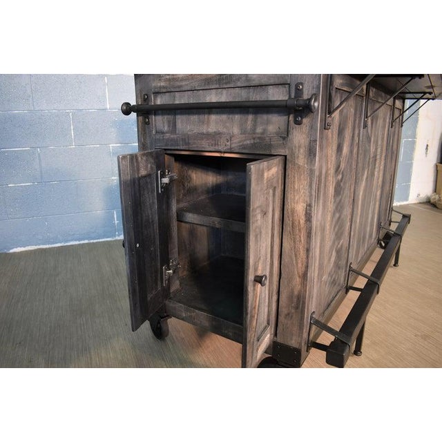 2020s Crafters and Weavers Sawyer Parota Wood Kitchen Island For Sale - Image 5 of 8