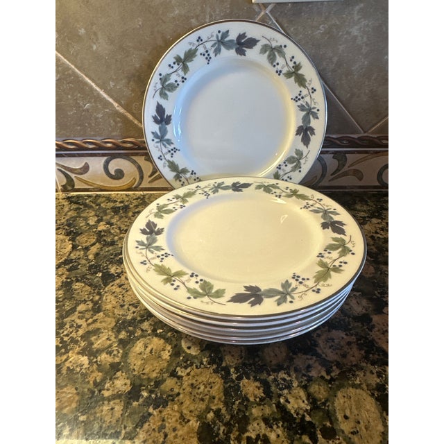 Royal Doulton Vintage Royal Doultpn Dinnerware Burgundy - 55 pcs For Sale - Image 4 of 11