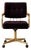 Vintage Plum Velvet Swivel Chair For Sale