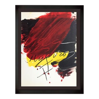 Antoni Tapies Lithograph Original Limited Ed. No.99 Color Lithograph For Sale