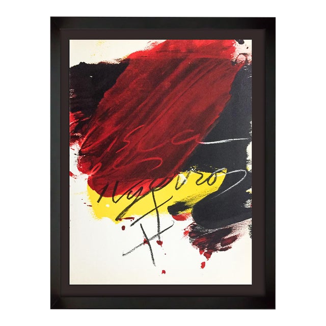 Antoni Tapies Lithograph Original Limited Ed. No.99 Color Lithograph For Sale
