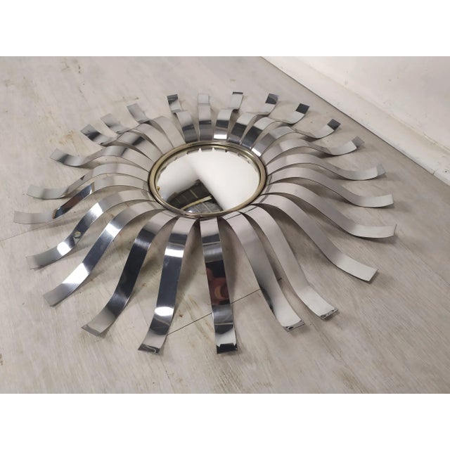 Stainless Steel Sun Mirror from Roche Bobois, 1970s For Sale - Image 4 of 13