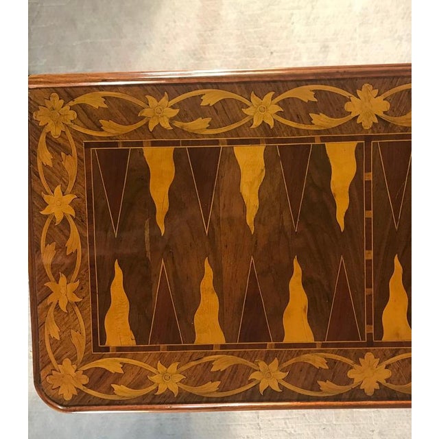 Baroque 18th Century Italian Marquetry Backgammon Game Table For Sale - Image 3 of 7