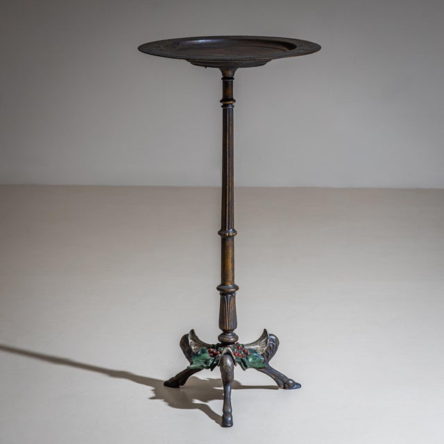 Wrought-Iron Guéridon with Holly Decoration, 19th Century For Sale - Image 3 of 8