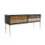 Sideboard composed of 4 drawers with original structure of the 50's made of solid wood and covered with colored glass....