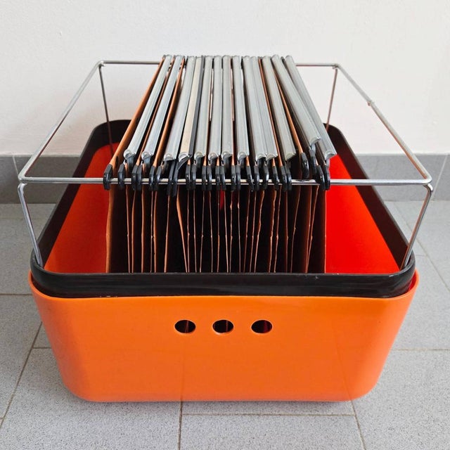 Space Age File Storage Cube Box in Plastic by Jean Garçon for Formag, 1970s For Sale - Image 12 of 13