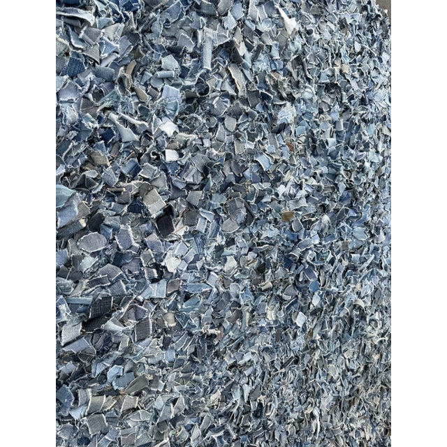 8ft 3in × 13ft 8in Stark Upcycled Denim Shag Area Rug For Sale - Image 9 of 10
