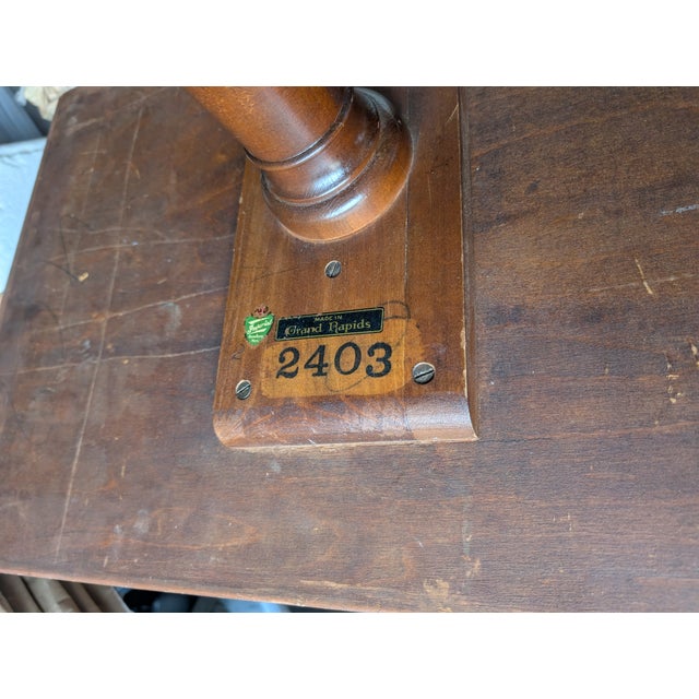 Wood Mid 20th Century Georgian Mahogany Rectangular Pedestal Cocktail Table With Raised Edge For Sale - Image 7 of 11