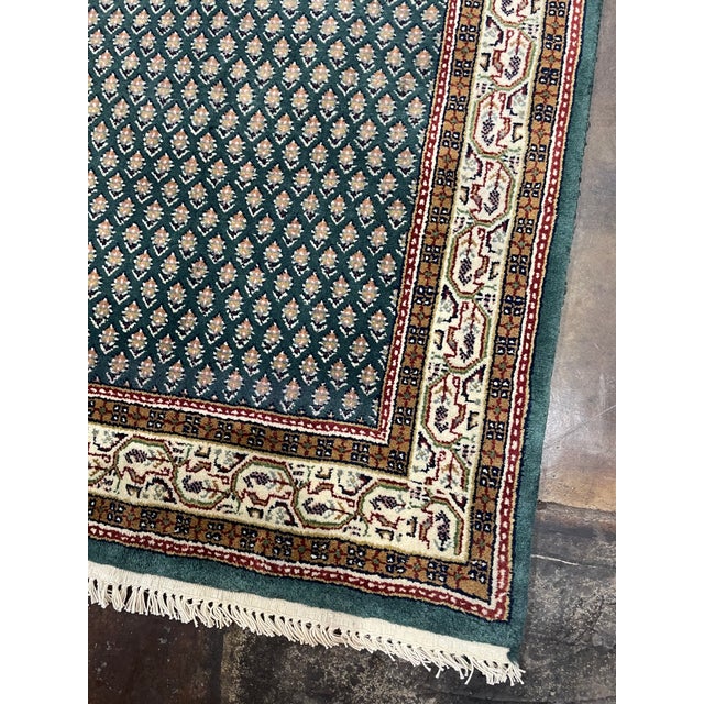 1990s 1990s Handwoven Persian Style Indian Rug 2'8" X 16'0" For Sale - Image 5 of 7