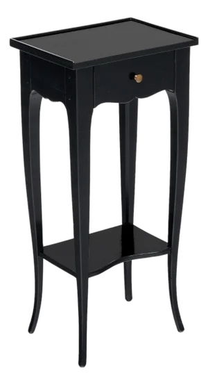 Petite French Ebonized Side Table