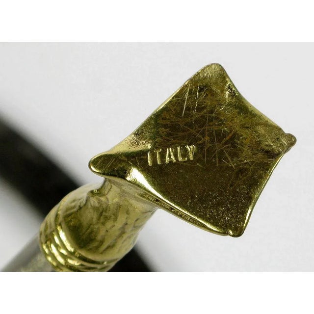 Italian Nickel and Brass End Table With Swan Motif For Sale - Image 9 of 10