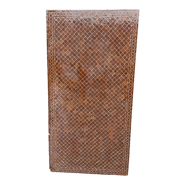 Moroccan Ceramic Tile Top, Rectangle For Sale