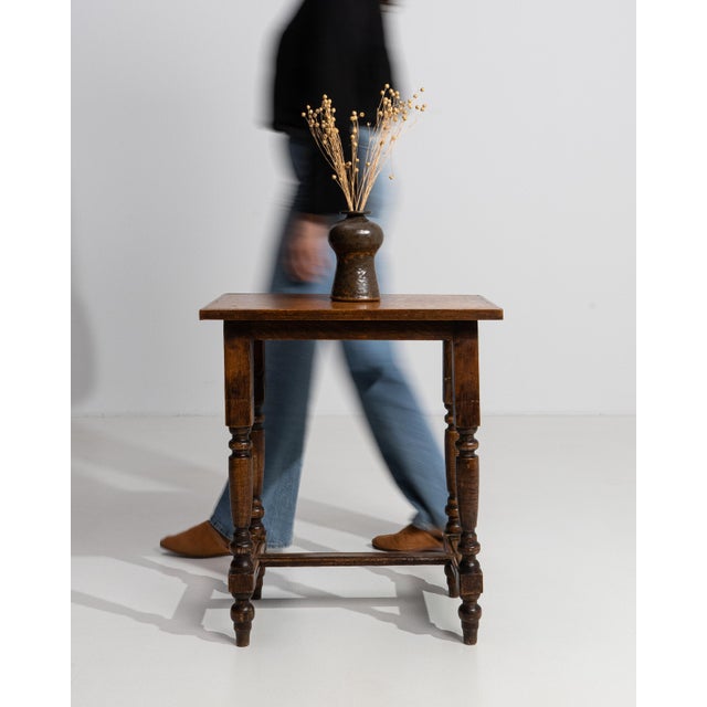 Wood Early 20th Century Eclectic Side Table For Sale - Image 7 of 12