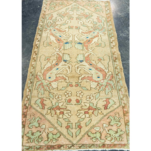 Turkish Mini Rug Oriental Hand Knotted Vintage Rug 1'7" x 3'2" #20753 Explore a curated collection of hallway runners,...