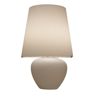 White Murano Glass Table Lamp from Punto Luce, Italy, 1990s For Sale