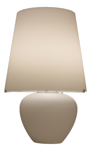 White Murano Glass Table Lamp from Punto Luce, Italy, 1990s