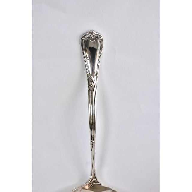 Art Nouveau 1900s Reed & Barton Art Nouveau Pat Sep. 20 1904. Silverplated Ladle 12" Ernest Meyers For Sale - Image 3 of 17