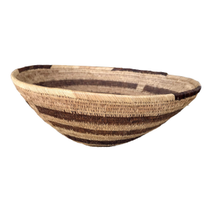 Antique Vintage Large 17” Native American Pima Tray Bowl Basket Tight Weave Nice